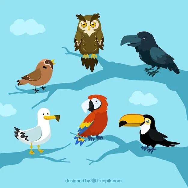 caricatura pájaro lindo vector material | Descargar Vectores gratis