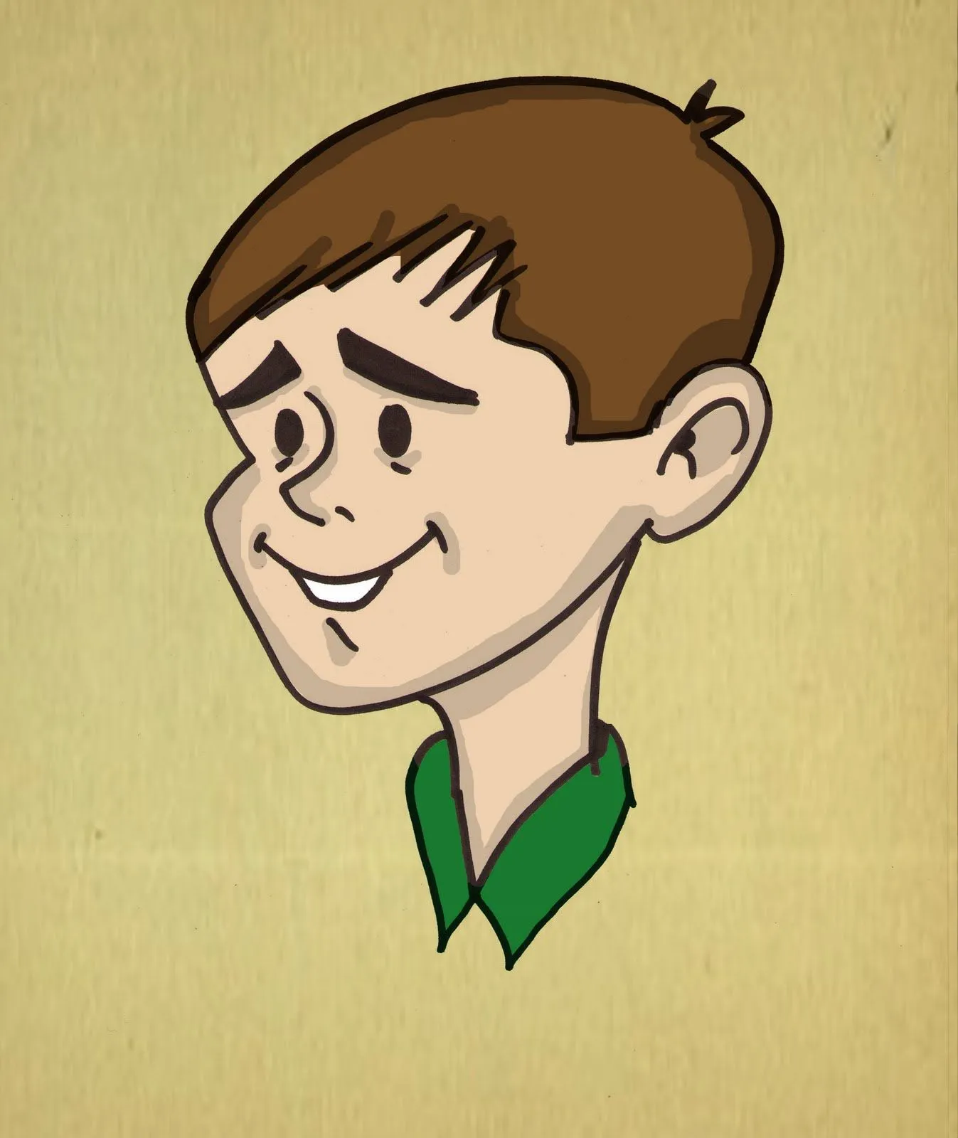 He aquí una caricatura de mi sobrino de 8 años. He aquí una caricatura de mi sobrino de 8 años.