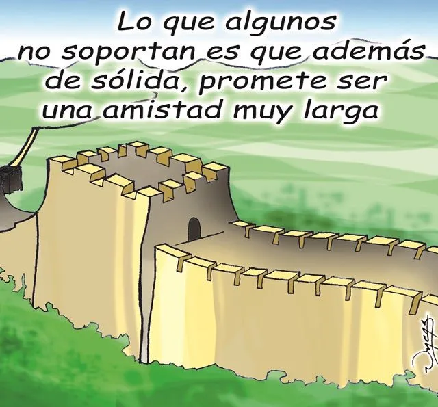Caricatura de Uncas) Muralla china