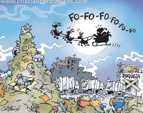 Las Caricaturas de Cristian Hernández: La basura en navidad... Las Caricaturas de Cristian Hernández: La basura en navidad...