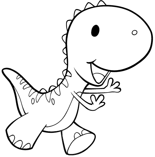 Dinosaurio bebé para colorear - Imagui