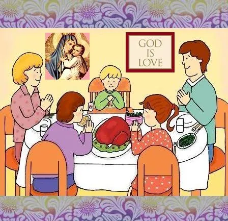 Dibujos de familias cenando en navidad - Imagui