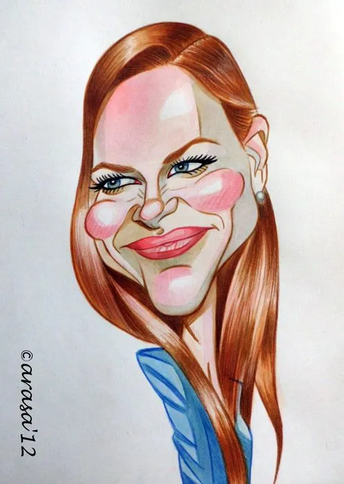 Caricaturas de famosos: caricatura de Nicole Kidman Caricaturas de famosos: caricatura de Nicole Kidman