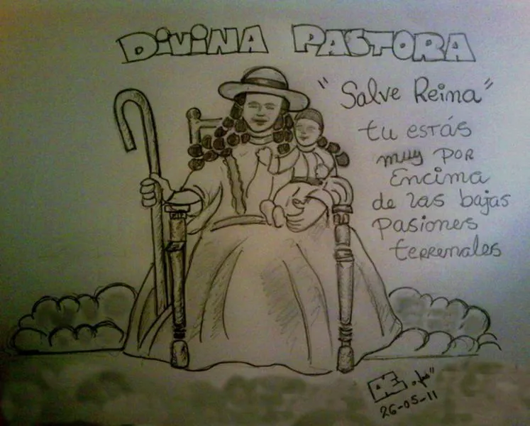 Imagenes de la divina pastora para dibujar - Imagui