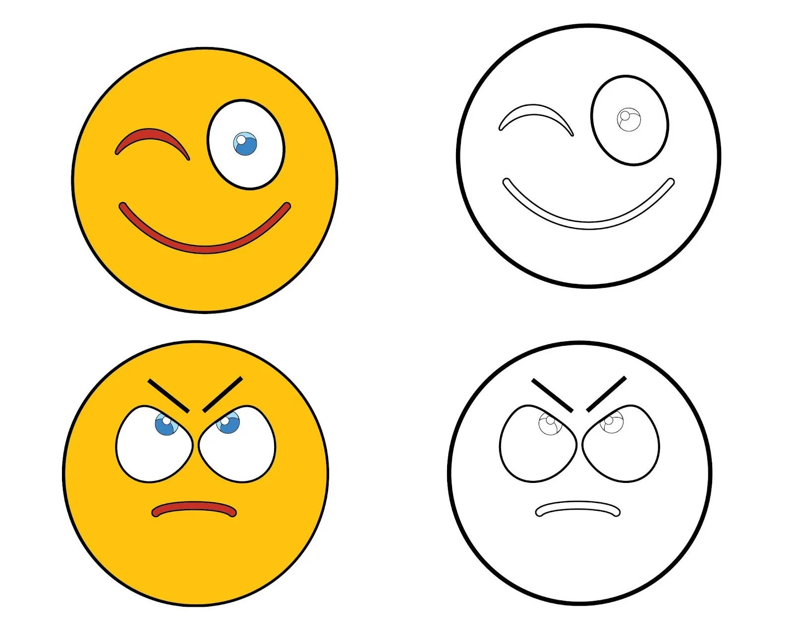 Pics For > Carita Feliz Para Colorear