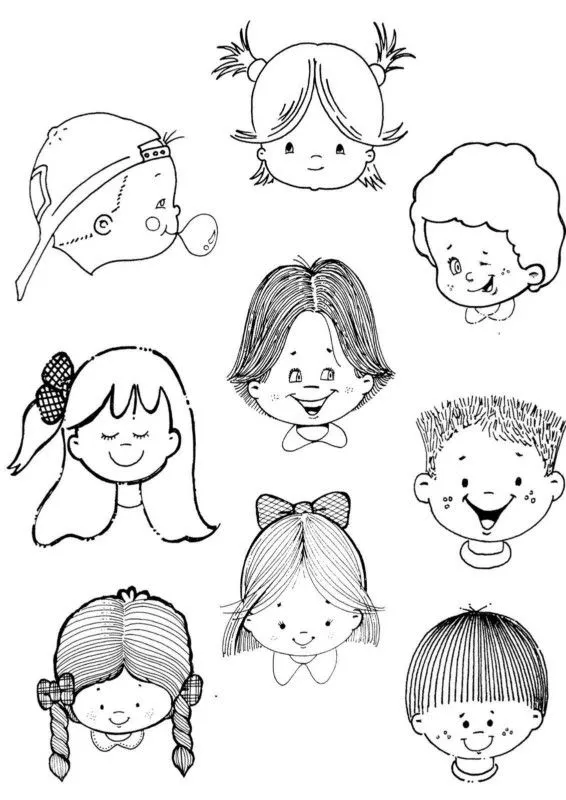 FIGURAS PARA COLOREAR DE CARITAS DE NIÑAS - Imagui FIGURAS PARA COLOREAR DE CARITAS DE NIÑAS - Imagui