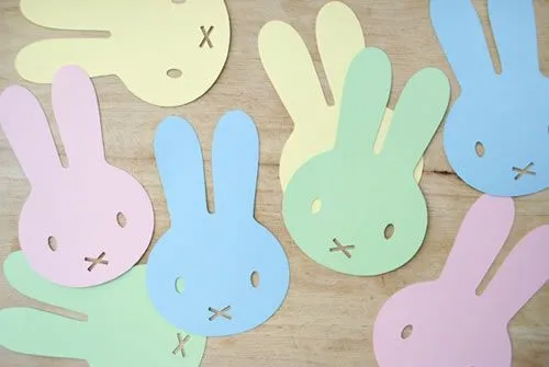 Guirnarlda de conejos para pascuas - Guía de MANUALIDADES Guirnarlda de conejos para pascuas - Guía de MANUALIDADES