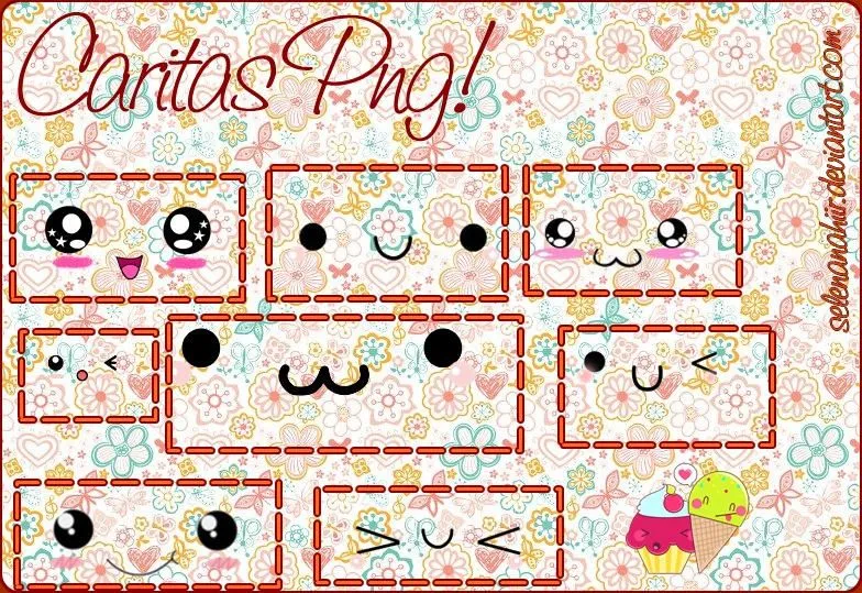 Como dibujar caritas kawaii - Imagui