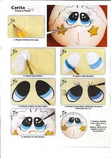 Caritas de muñecas para pintar - Imagui