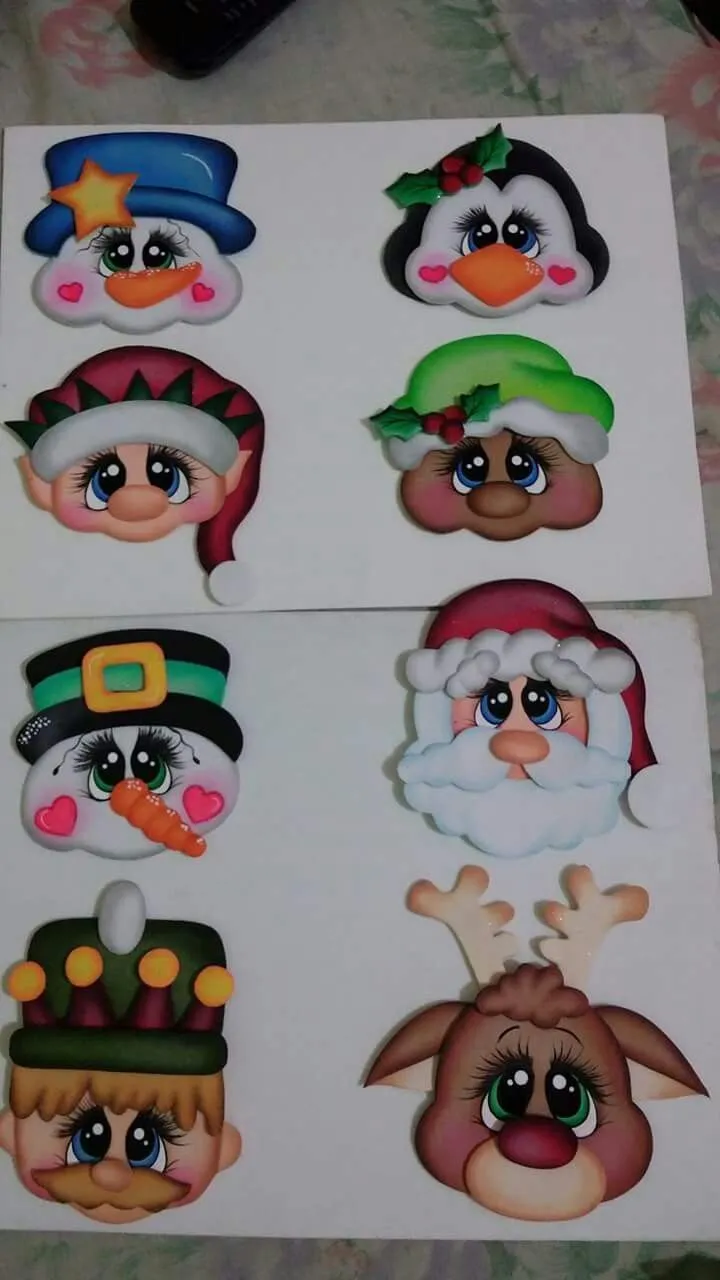 Caritas para nevera..moldes aquí | Christmas ornaments homemade, Christmas  gift decorations, Christmas clothespins