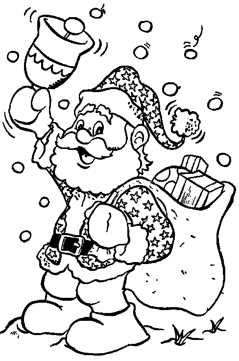 Dibujos para colorear de Papa Noel, Santa Claus, Viejito Pascuero ...