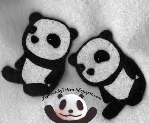 Oso panda de fieltro - Imagui