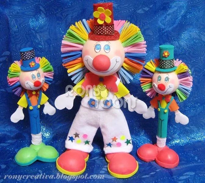 Dulcero payaso de papel crepe - Imagui