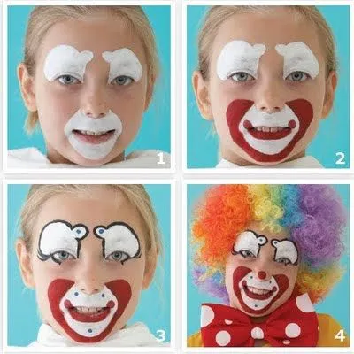 Caritas pintadas de payasitas - Imagui
