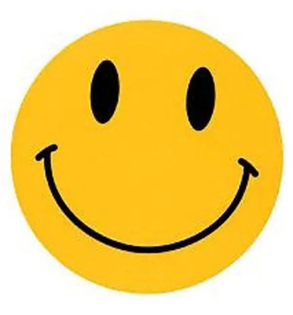 El círculo amarillo con una sonrisa y dos ojos se convirtió en la ...