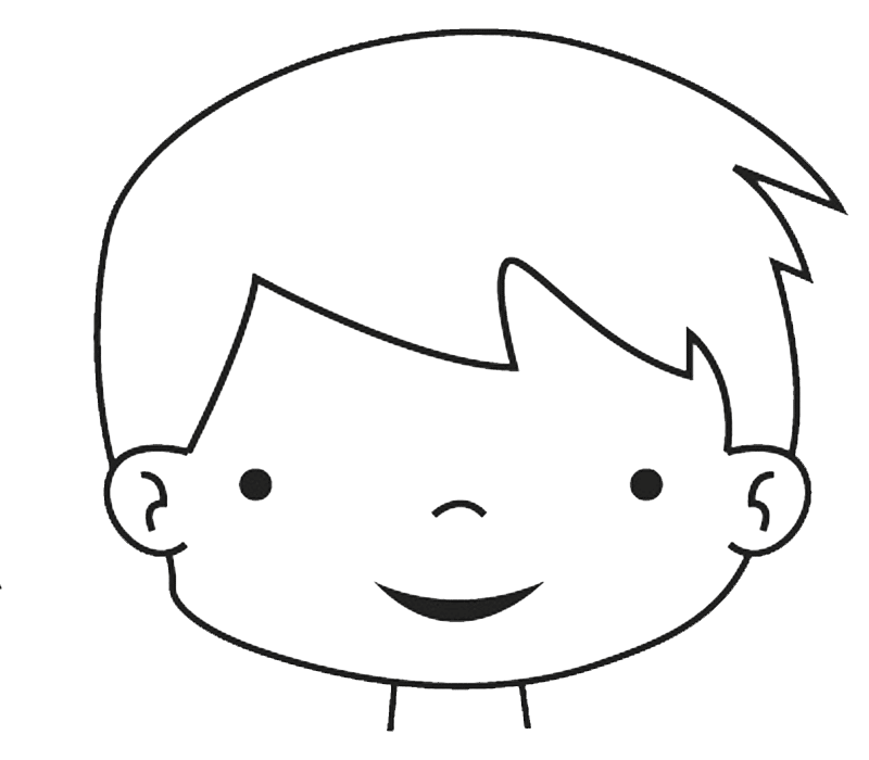 Imprimir dibujos para colorear : Cara de niño