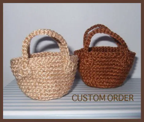 Carmen Atelier: ♥ Cestas de verano a ganchillo para Blythe ...