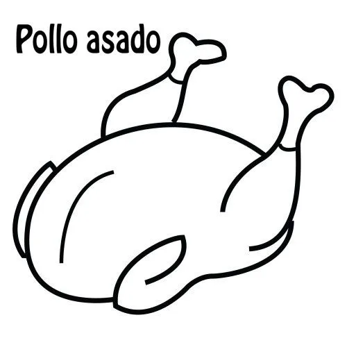 Dibujo de carne de pollo para colorear - Imagui