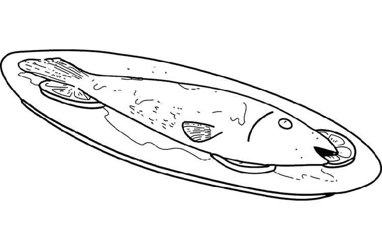 Pescado para comer para colorear - Imagui