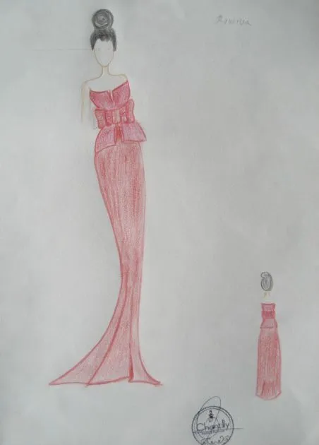 Carolina. Boceto-idea Novia. Varios tejidos (dibujo a lápiz ... Carolina. Boceto-idea Novia. Varios tejidos (dibujo a lápiz ...