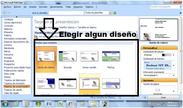 Carolina Vidal: Como hacer tarjetas de presentacion en Publisher Carolina Vidal: Como hacer tarjetas de presentacion en Publisher