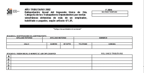 Suplemento Declaración de Renta 2002