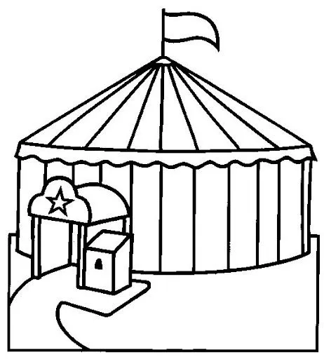 CARPAS DE CIRCO PARA COLOREAR