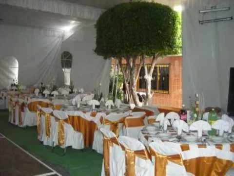 Carpas Decoradas en Blanco con Dorado "Casa Paola" - YouTube