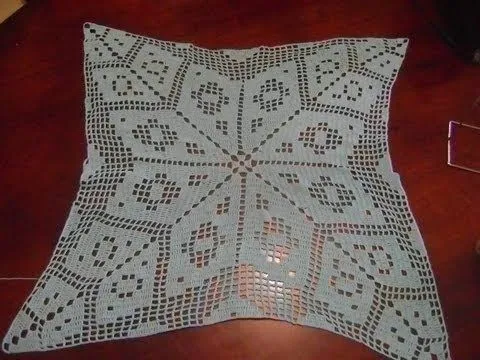CARPETA AZUL EN CROCHET PARTE # 6 - YouTube CARPETA AZUL EN CROCHET PARTE # 6 - YouTube