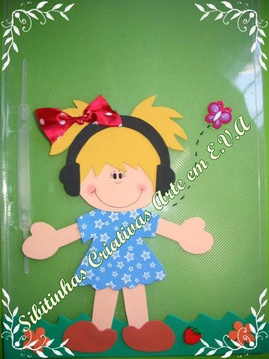 Carpeta decorada con fofuchita | Todo en GOMA EVA Carpeta decorada con fofuchita | Todo en GOMA EVA