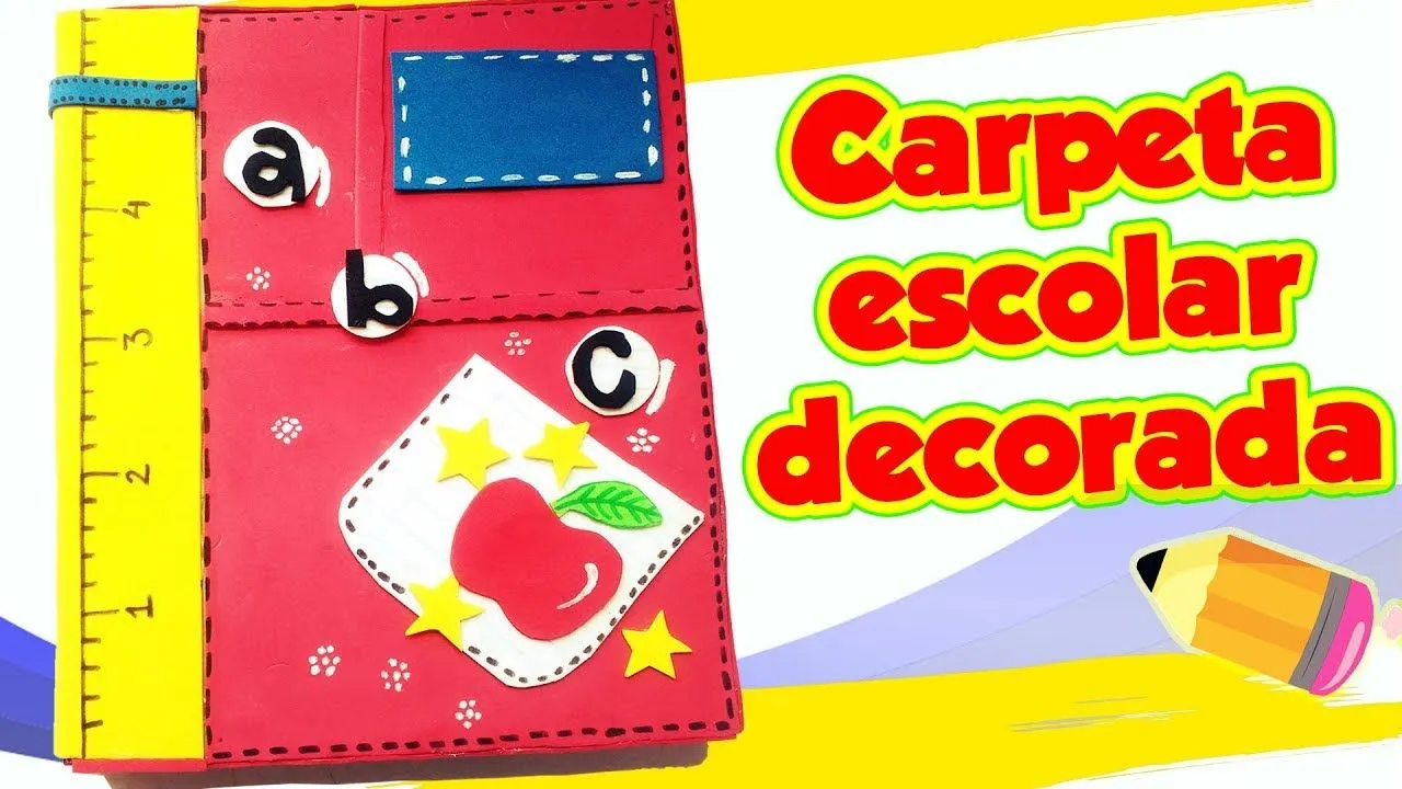 CARPETA ESCOLAR DECORADA✍ - DIY MANUALIDADES CARPETA ESCOLAR DECORADA✍ - DIY MANUALIDADES