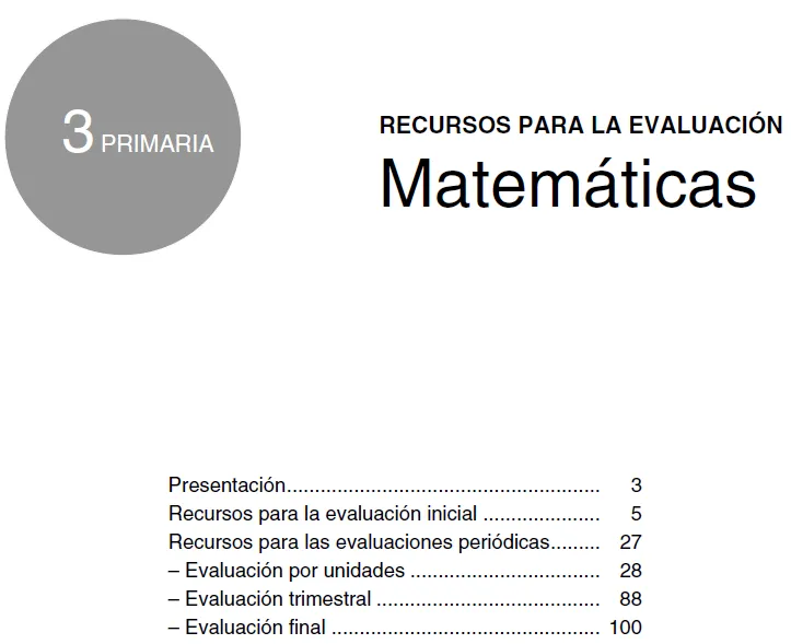 CARPETA DEL MAESTRO: RECURSOS PARA LA EVALUACIÓN DE MATEMÁTICAS ...