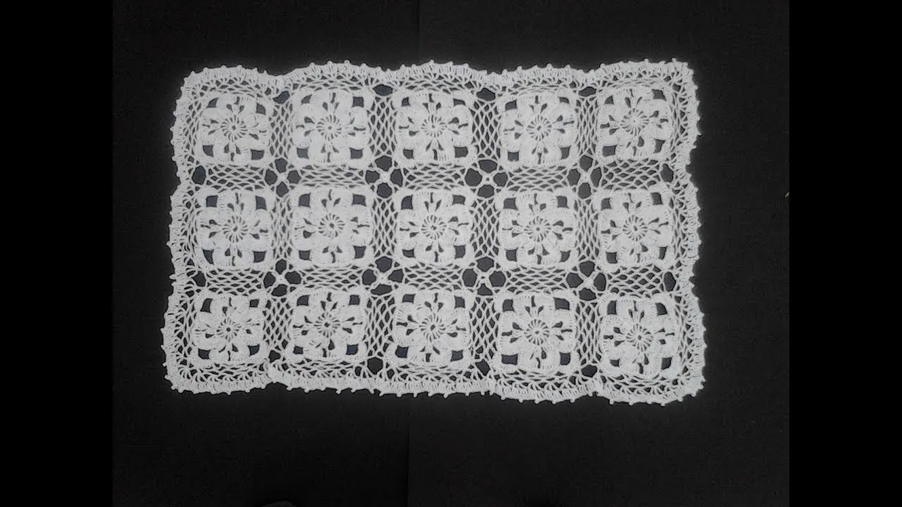 carpeta rectangular crochet - YouTube