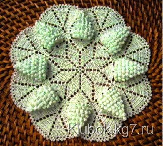 Carpeta tejida al crochet con uvas - con patrones | Crochet y Dos ... Carpeta tejida al crochet con uvas - con patrones | Crochet y Dos ...