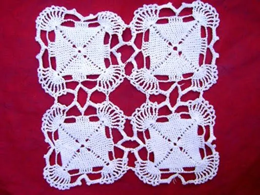 Carpetas en crochet cuadradas - Imagui
