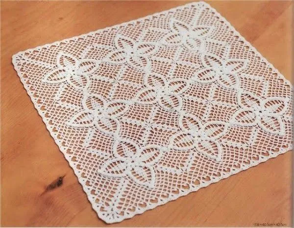 Carpetas cuadradas en crochet con patrones - Imagui Carpetas cuadradas en crochet con patrones - Imagui