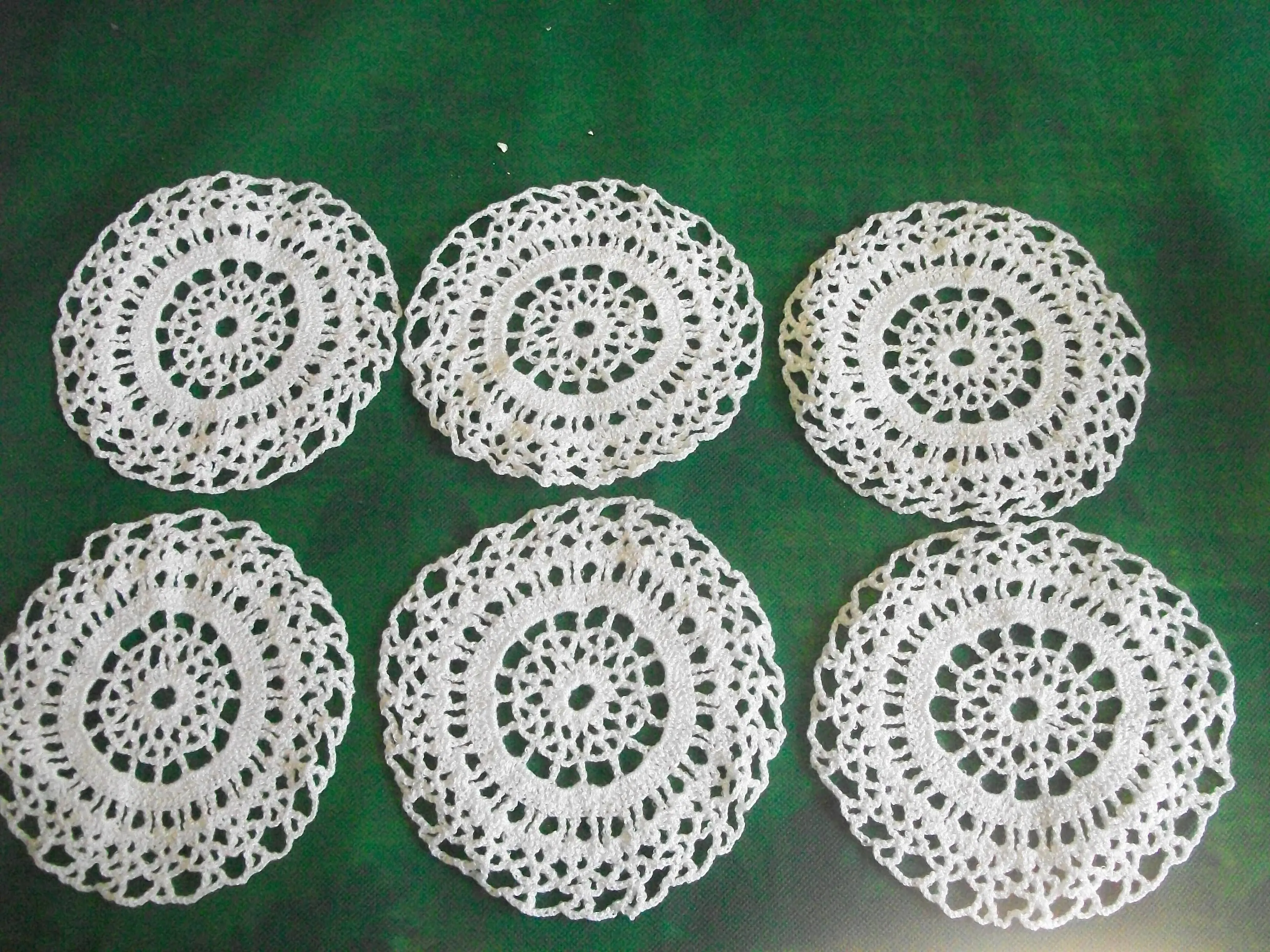 Juego De Cuatro O Seis Carpetas Tejidas Con Gancho De 25cm De Car ...