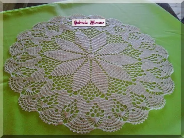 Patrones de carpetas ovaladas a crochet - Imagui