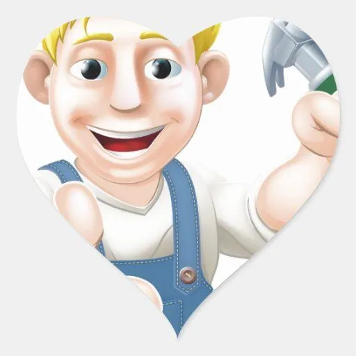 Carpintero del dibujo animado o individuo de la co colcomanias de ...