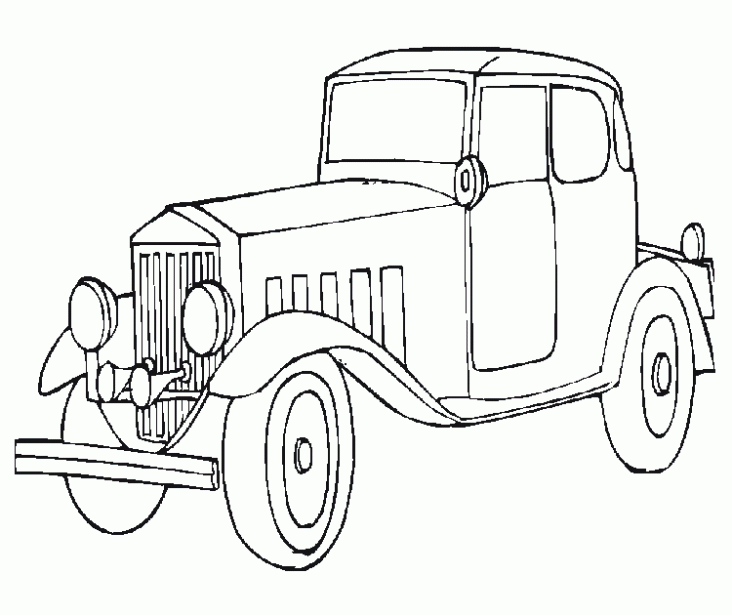 Coche antiguo para colorear