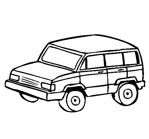 Dibujo de Coche 4x4 para Colorear