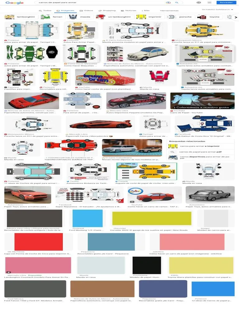 Carros de Papel para Armar - Búsqueda de Google | PDF Carros de Papel para Armar - Búsqueda de Google | PDF