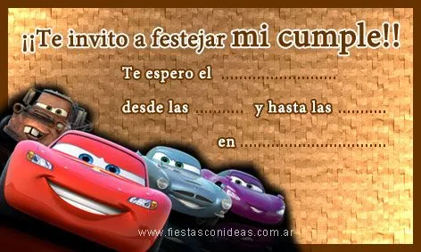 Cars - Fiestas infantiles