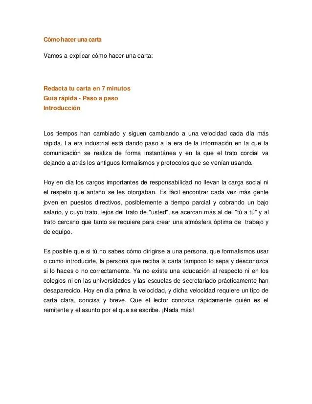 Cómo hacer una carta