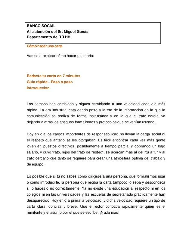 Cómo hacer una carta
