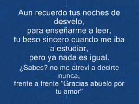 carta a un abuelo - YouTube