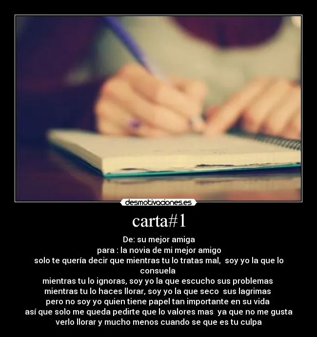 Carta para una mejor amiga para llorar - Imagui