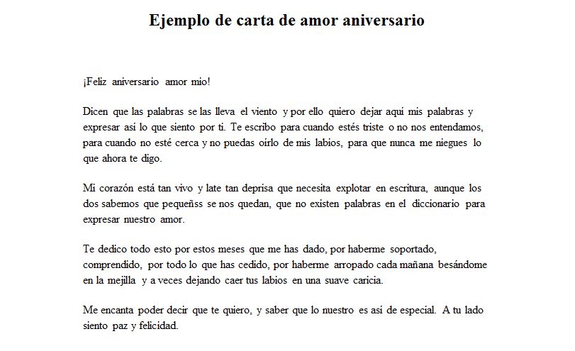 Ejemplo de carta de amor aniversario | Ejemplos de carta Ejemplo de carta de amor aniversario | Ejemplos de carta