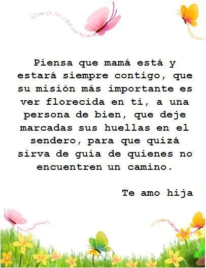 Carta de amor para mi hija | Yo Amo a Mis Hij@s!!! | Pinterest | Amor