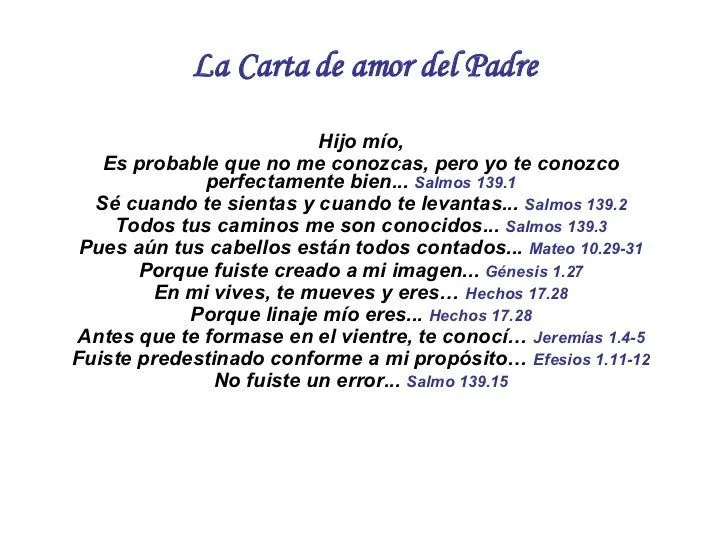 La Carta de Amor del Padre